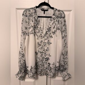 NWOT White House Black Market Butterfly button blouse